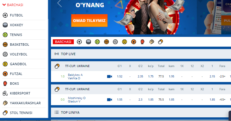 Игры для ставок MostBet